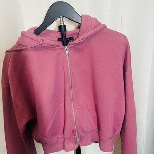 Forever 21 Dusty Pink Knit Hoodie
